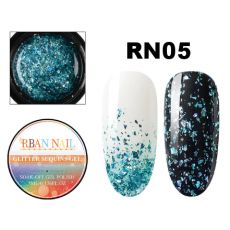 RBAN Nail,čirý s barevnými střípky,5ml-RN05