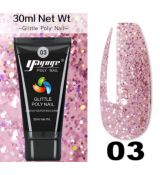 YAYOGE poly gel glitter,30 ml-03