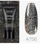 Rosalind GLITTER POLY GEL,RE06-A756,30 ml